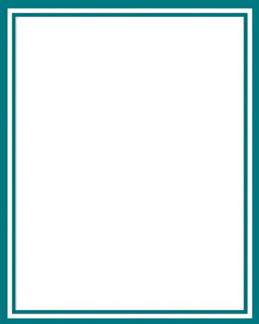 Aqua White Double Border Design Rug