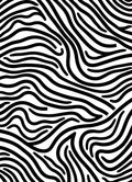 Bold Black White Wavy Stripe Rug