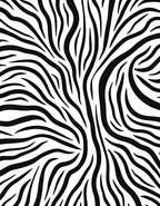 Chic Black White Zebra Stripe Design Rug