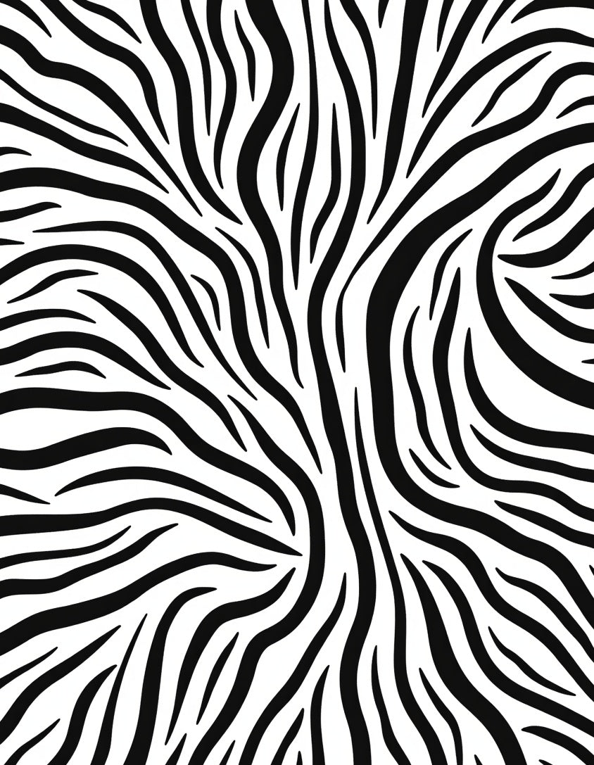 Chic Black White Zebra Stripe Design Rug