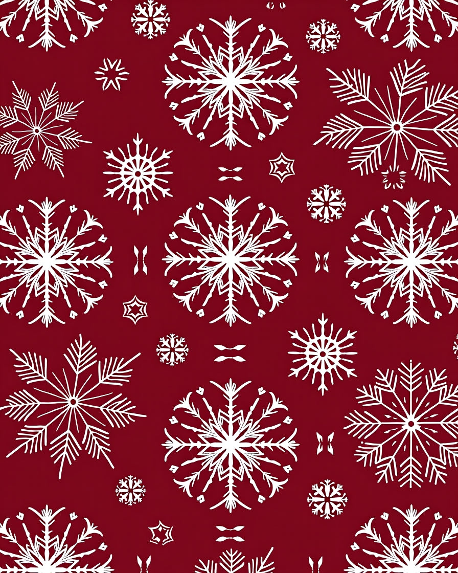 Elegant White Snowflake Pattern Design Rug
