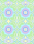 Pastel Floral Patterned Psychedelic Rug