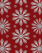 White Snowflake Festive Pattern Rug