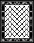 Classic Black White Lattice Pattern Rug