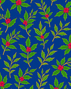 Festive Holly Berry Branch Scatter Rug