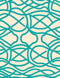 Teal Intertwined Organic Wave Pattern Rug