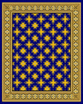 Bold Yellow Floral Antique Pattern Rug