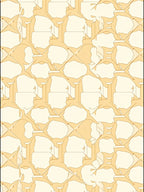Pale Orange Geometric Honeycomb Design Rug