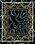 Abstract Wavy Border Art Rug