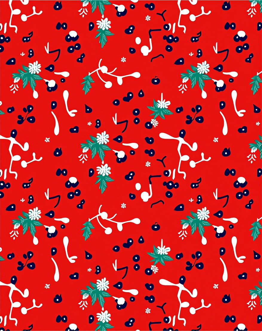 Whimsical Floral Berry Scatter Rug