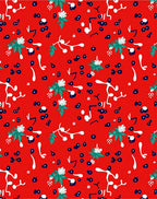 Whimsical Floral Berry Scatter Rug