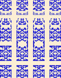 Geometric Blue Cream Abstract Pattern Rug
