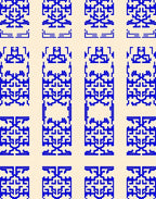 Geometric Blue Cream Abstract Pattern Rug