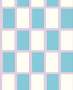 Pastel Blue White Grid Composition Rug