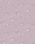Soft Pink Floral Line Art Rug