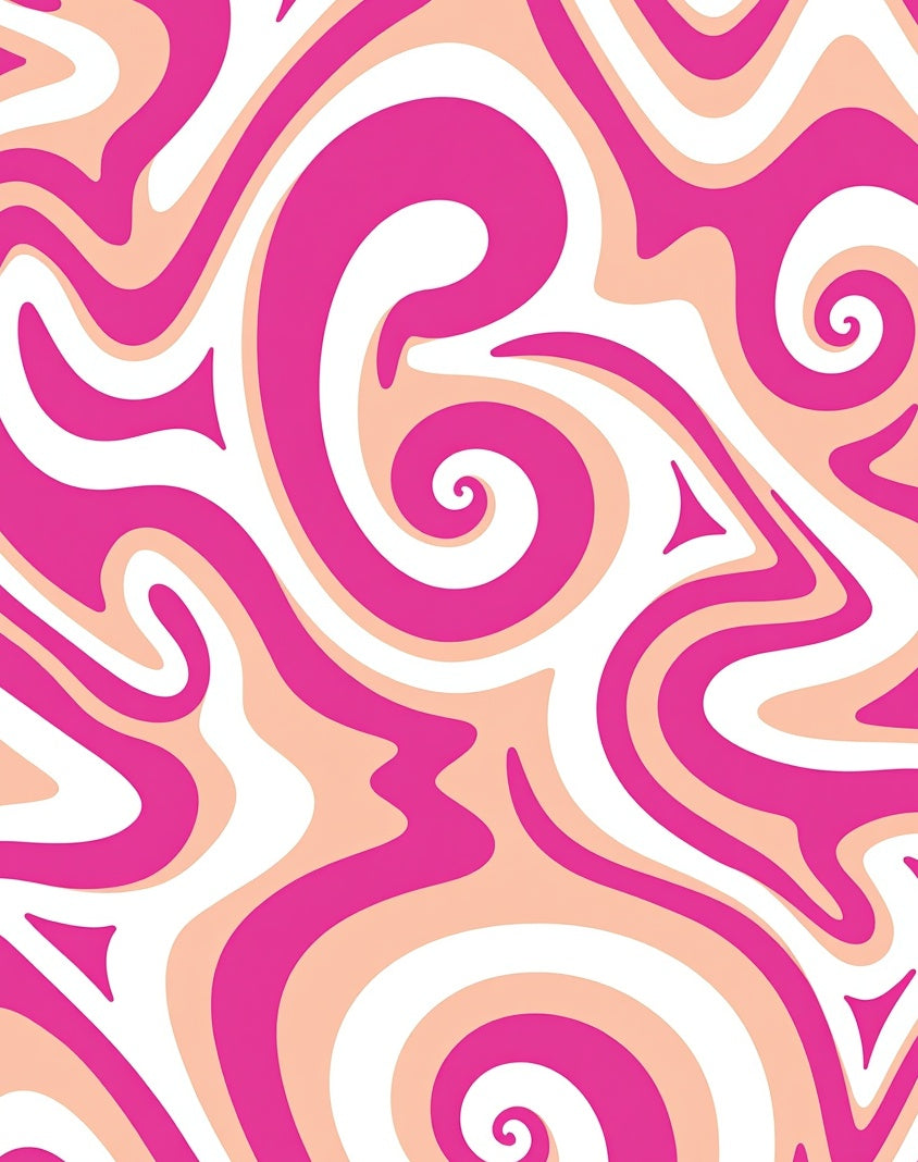 Retro Swirl Pattern Rug