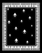 Abstract Figures Black White Geometric Rug