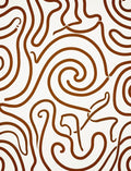 Abstract Swirls Warm Tones Pattern Rug