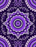 Purple Floral Mandala Design Rug