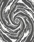 Monochromatic Swirl Abstract Illusion Rug