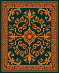 Rich Ornate Floral Scrollwork Rug