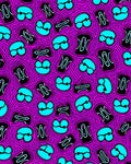 Bold Pink Blue Abstract Pattern Rug