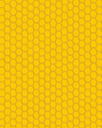 Golden Hexagon Geometric Design Rug