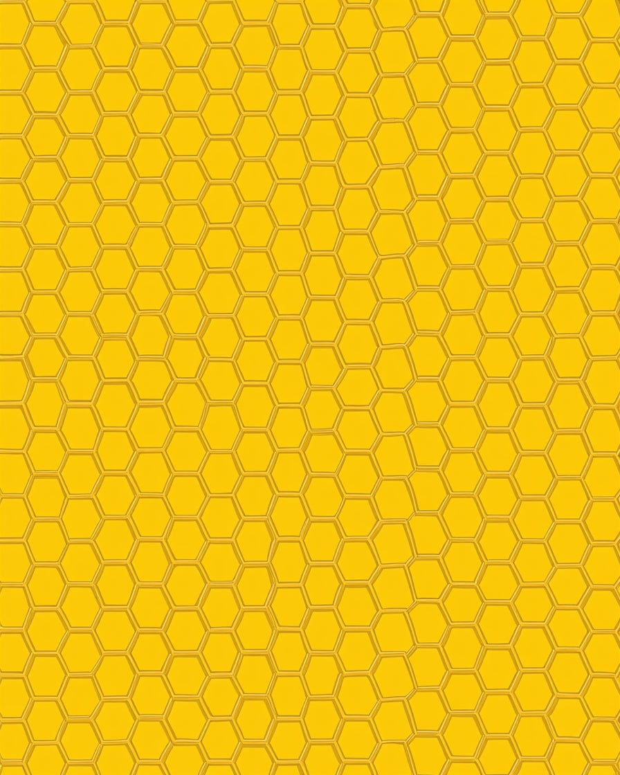 Golden Hexagon Geometric Design Rug