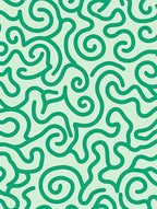 Abstract Swirls Patterned Design Rug