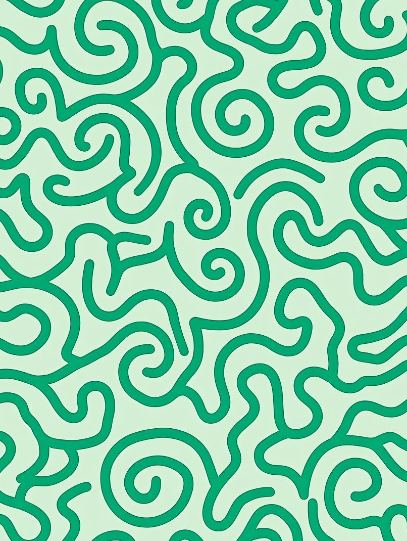 Abstract Swirls Patterned Design Rug