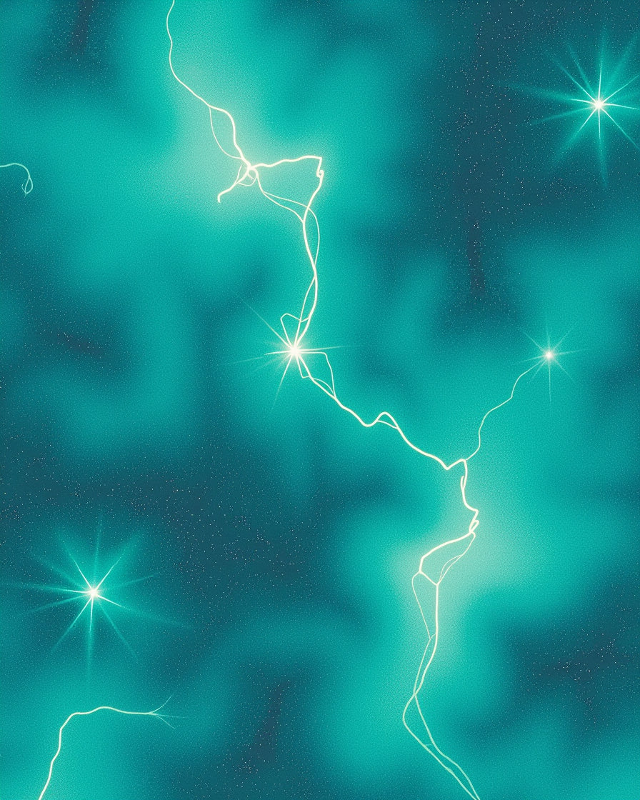 Electric Spark Cosmic Teal Rug