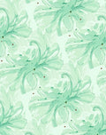 Abstract Floral Whimsical Teal Pattern Rug