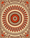 Ornate Floral Medallion Pattern Rug