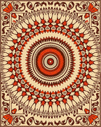 Ornate Floral Medallion Pattern Rug