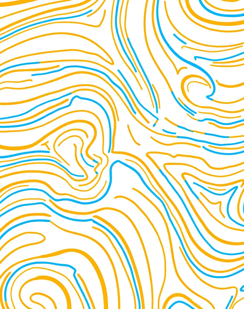 Curving Lines Abstract Design Rug