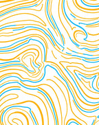Curving Lines Abstract Design Rug