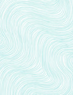 Aquamarine Flowing Lines Abstract Rug