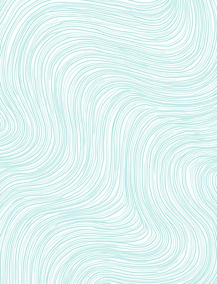 Aquamarine Flowing Lines Abstract Rug
