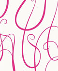 Bold Pink Script Abstract Pattern Rug