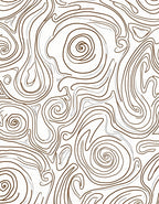 Abstract Swirl Contour Pattern Design Rug