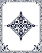 Ornate Diamond Swirl Pattern Rug
