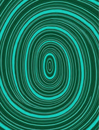 Teal Swirl Concentric Pattern Rug