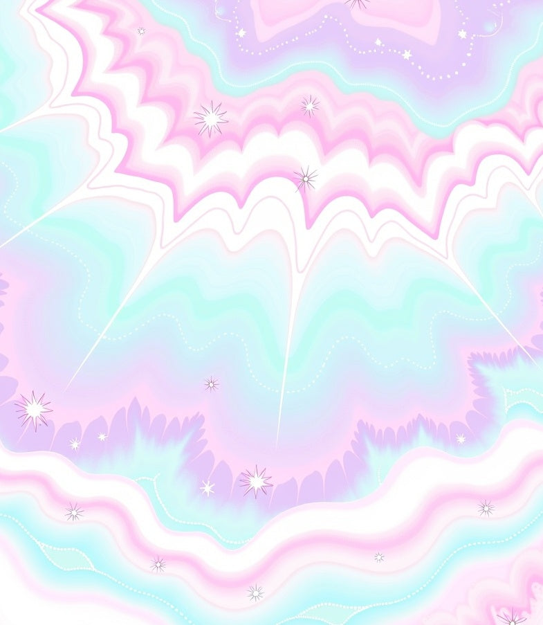 Pastel Swirls Starburst Pattern Rug