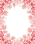 Coral Floral Border Design Rug