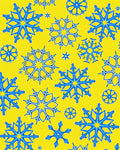 Blue 2 Snowflake Pattern Rug