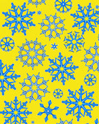 Blue 2 Snowflake Pattern Rug