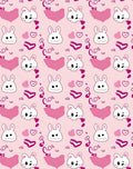 Cute Bunny Heart Pattern Design Rug