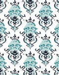 Abstract Floral Damask Pattern Rug