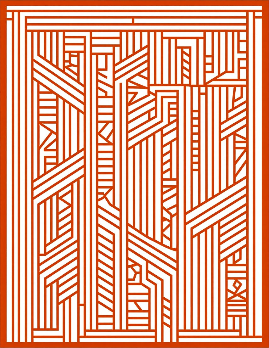 Geometric Branches Pattern Rug