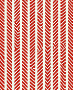 Red Cream Herringbone Stripes Rug